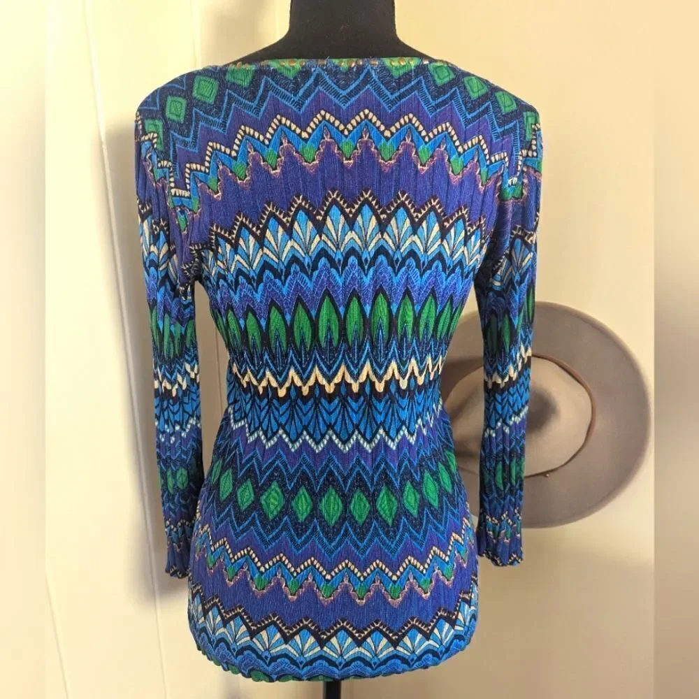 Cache Studded Zip Up Top S Maximalist 90s Y2K Art Deco Rebel Punk Glam Rock
